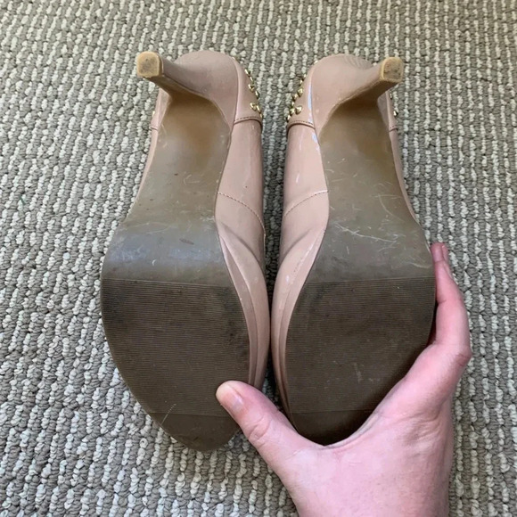 Steve Madden Gold Studded Heels - Picture 5 of 10